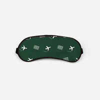 Thumbnail for Chihuahua International Airport (CUU) Sleep Masks - Sleep Mask - Pattern - Dark Green
