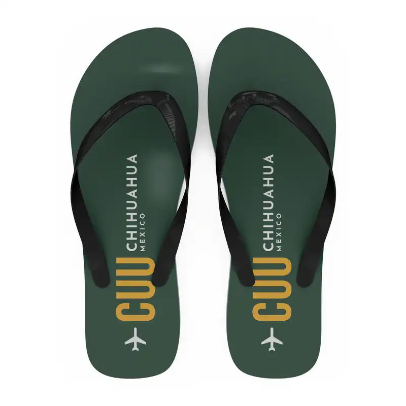Chihuahua International Airport (CUU) Slippers & Flip Flops - Slippers - Flip Flops - Code - Dark Green