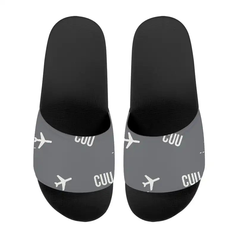 Chihuahua International Airport (CUU) Slippers & Flip Flops - Slippers - Sport - Pattern - Gray