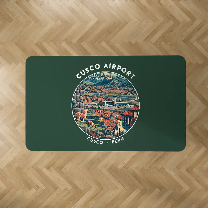 Alejandro Velasco Astete International Airport (CUZ) Carpets - Carpet Rectangle - Badge - Dark Green