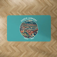 Thumbnail for Alejandro Velasco Astete International Airport (CUZ) Carpets - Carpet Rectangle - Badge - Turquoise