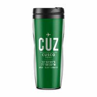 Thumbnail for Alejandro Velasco Astete International Airport (CUZ) Travel Mugs - ID Tag - Plastic (No Holder) - Green