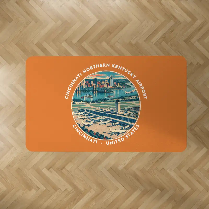 Cincinnati Northern Kentucky International Airport (CVG) Carpets - Carpet Rectangle - Badge - Orange V2