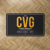 Thumbnail for Cincinnati Northern Kentucky International Airport (CVG) Carpets - Carpet Rectangle - ID Tag - Black V2