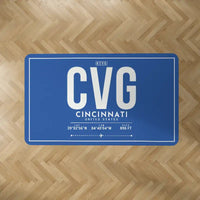 Thumbnail for Cincinnati Northern Kentucky International Airport (CVG) Carpets - Carpet Rectangle - ID Tag - Blue V2