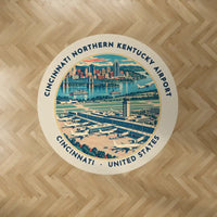 Thumbnail for Cincinnati Northern Kentucky International Airport (CVG) Carpets - Carpet Round - Badge - Beige V2