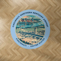 Thumbnail for Cincinnati Northern Kentucky International Airport (CVG) Carpets - Carpet Round - Badge - Light Blue V2