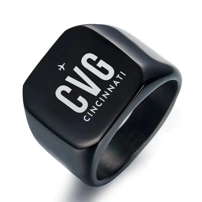 Cincinnati Northern Kentucky International Airport (CVG) Rings - Ring - Black