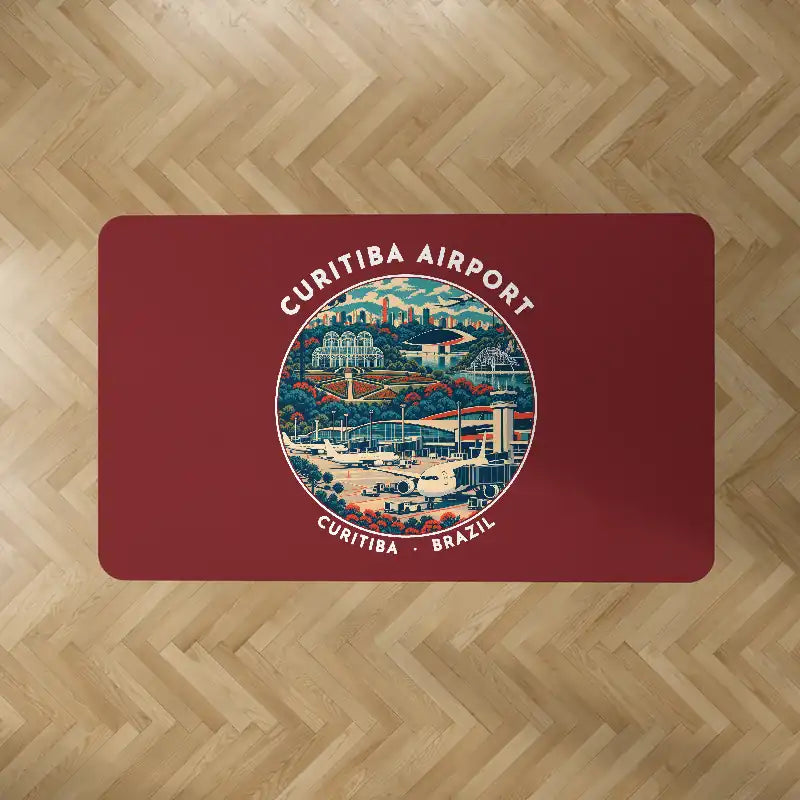 Afonso Pena International Airport (CWB) Carpets - Carpet Rectangle - Badge - Dark Red