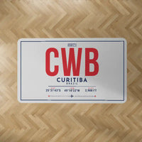 Thumbnail for Afonso Pena International Airport (CWB) Carpets - Carpet Rectangle - ID Tag - Light Gray