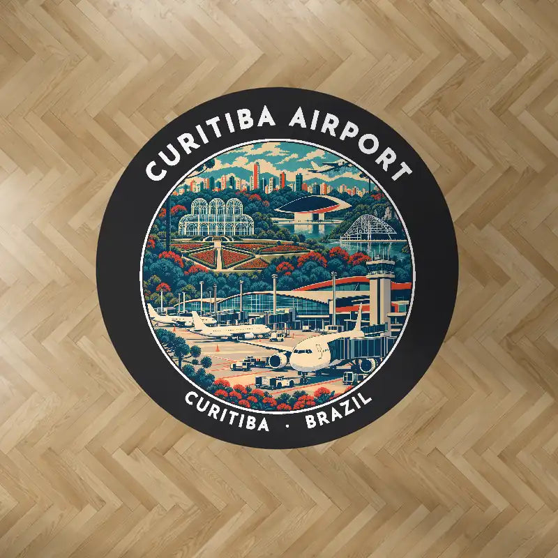 Afonso Pena International Airport (CWB) Carpets - Carpet Round - Badge - Black