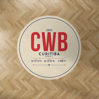 Thumbnail for Afonso Pena International Airport (CWB) Carpets - Carpet Round - ID Tag - Beige