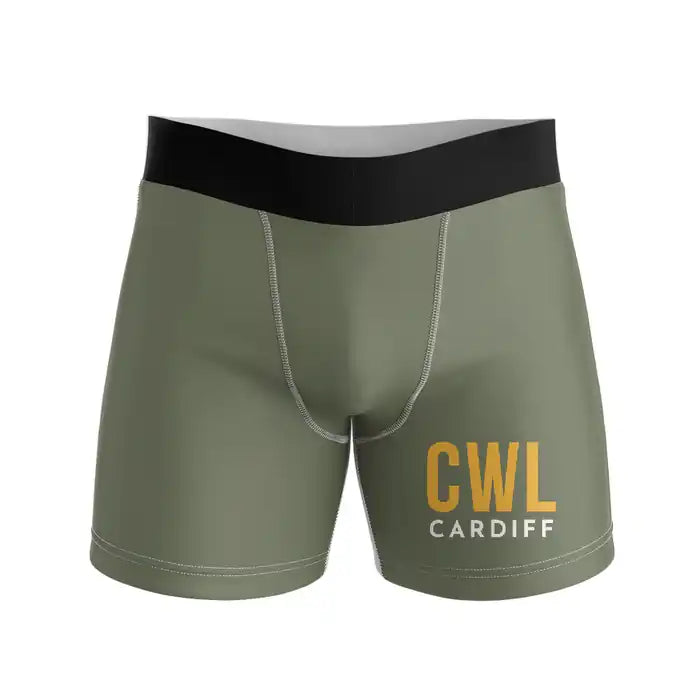 Cardiff Airport (CWL) Men Boxers - Code - Green Army