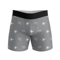 Thumbnail for Cardiff Airport (CWL) Men Boxers - Pattern - Gray