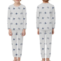 Thumbnail for Cardiff Airport (CWL) Pajamas - Children Pajamas - Light Gray