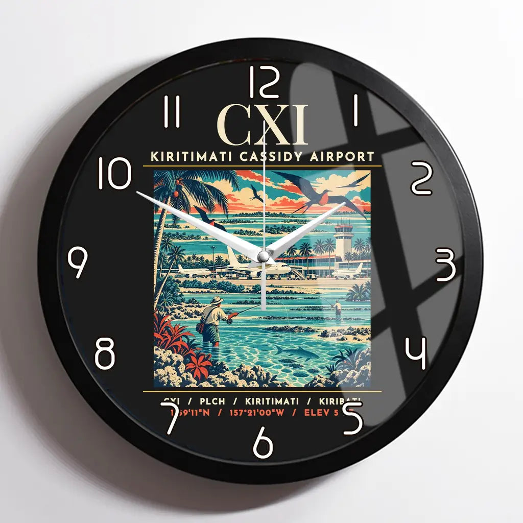 CXI - Poster - Wall Clock Framed - Black