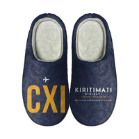 Thumbnail for Kiritimati Cassidy International Airport (CXI) Slippers & Flip Flops - Slippers - Cotton - Code - Different - Navy Blue