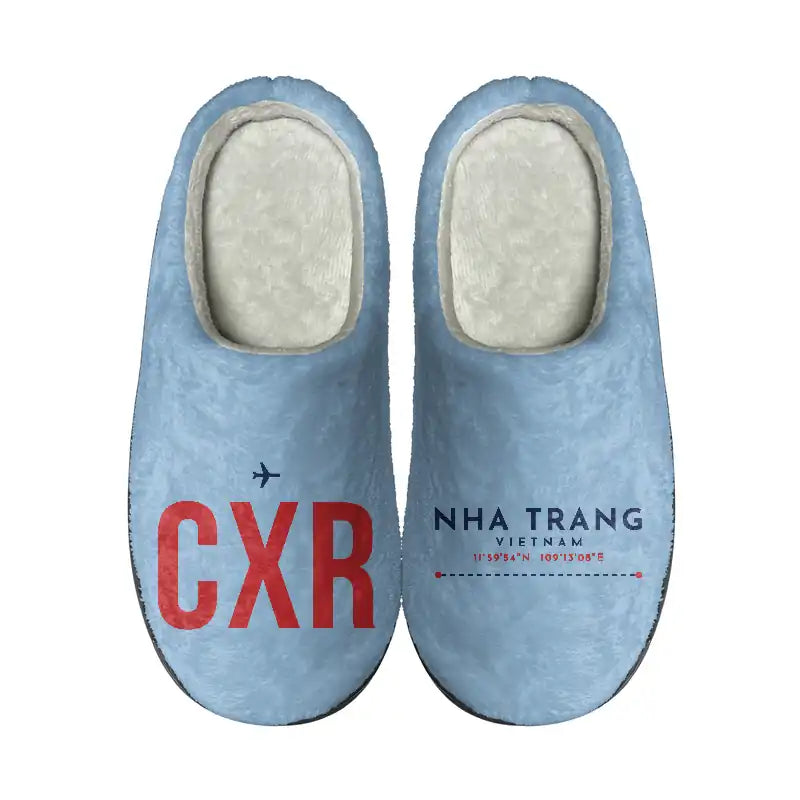 Cam Ranh International Airport Nha Trang (CXR) Slippers & Flip Flops - Slippers - Cotton - Code - Different - Light Blue