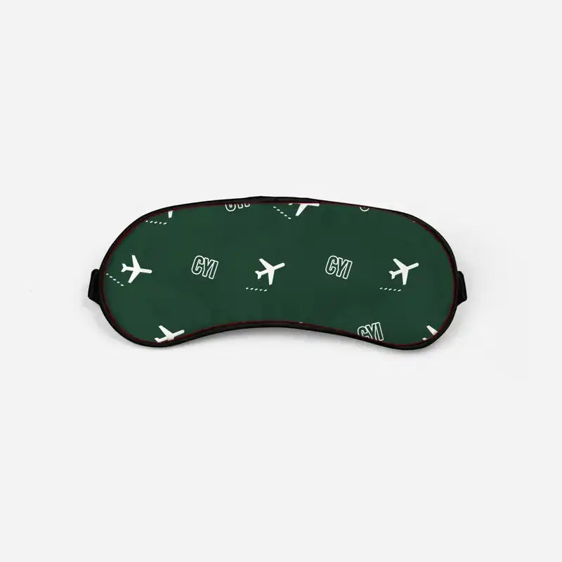 Chiayi Airport (CYI) Sleep Masks - Sleep Mask - Pattern - Dark Green