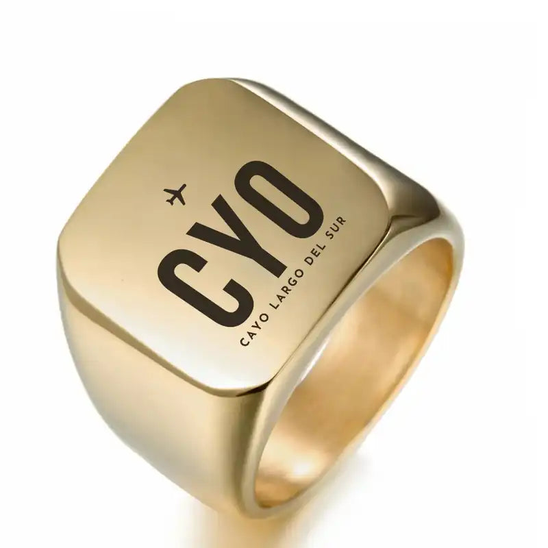 Vilo Acuña Airport (CYO) Rings - Ring - Golden