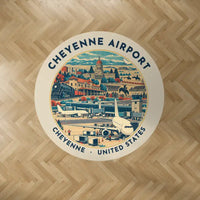 Thumbnail for Cheyenne Regional Airport (CYS) Carpets - Carpet Round - Badge - Beige V2