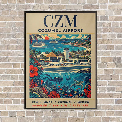 CZM - Poster - Canvas Framed - Beige