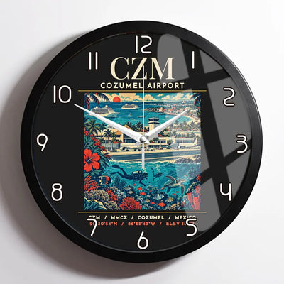 CZM - Poster - Wall Clock Framed - Black