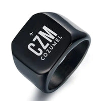 Thumbnail for Cozumel International Airport (CZM) Rings - Ring - Black