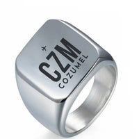 Thumbnail for Cozumel International Airport (CZM) Rings - Ring - Silver