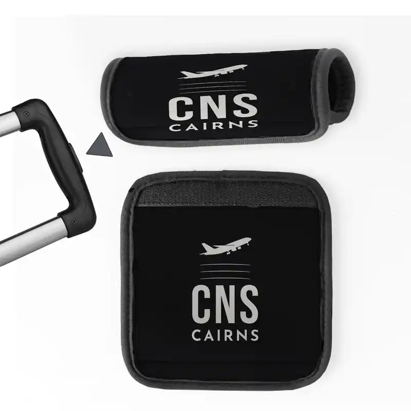 Cairns Airport (CNS) Luggage Handle Covers - Black