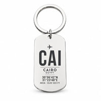 Thumbnail for Cairo International Airport CAI - Key Chain - Original Design - Silver