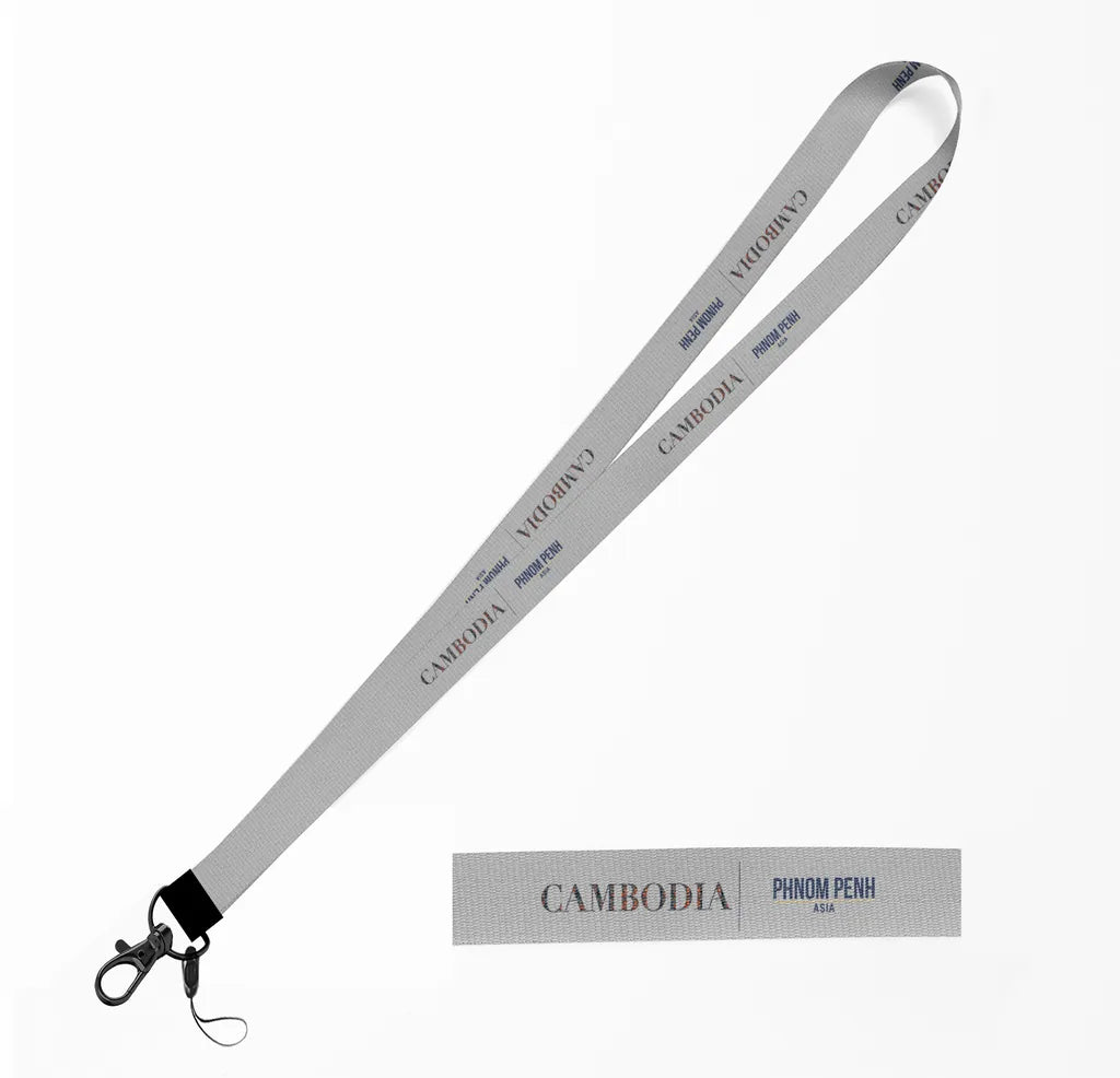 Cambodia Country Series lanyard - light gray