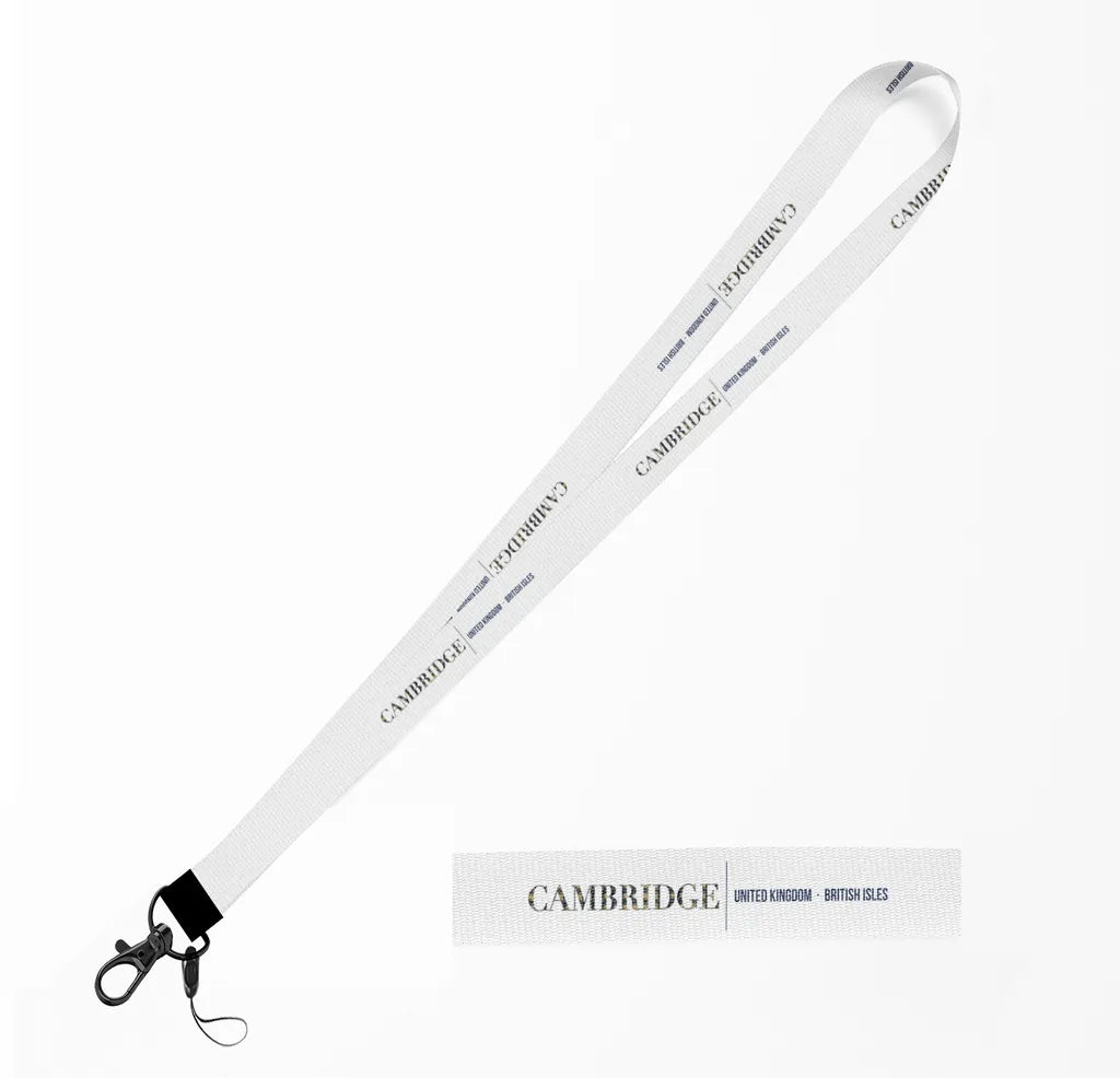 Cambridge City Series lanyard - white