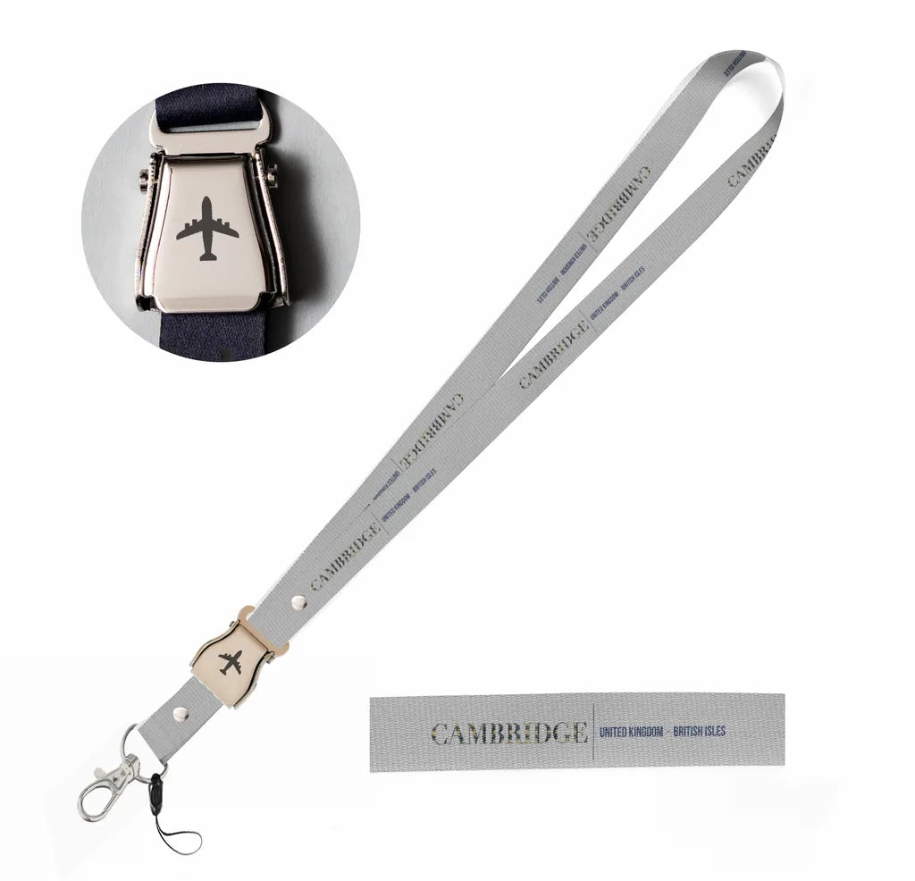 Cambridge City Series seat belt lanyard - light gray