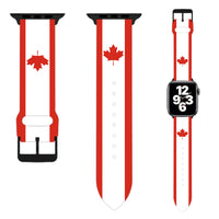 Thumbnail for Canada Flag Designed Soft Silicone Apple Watch Bands