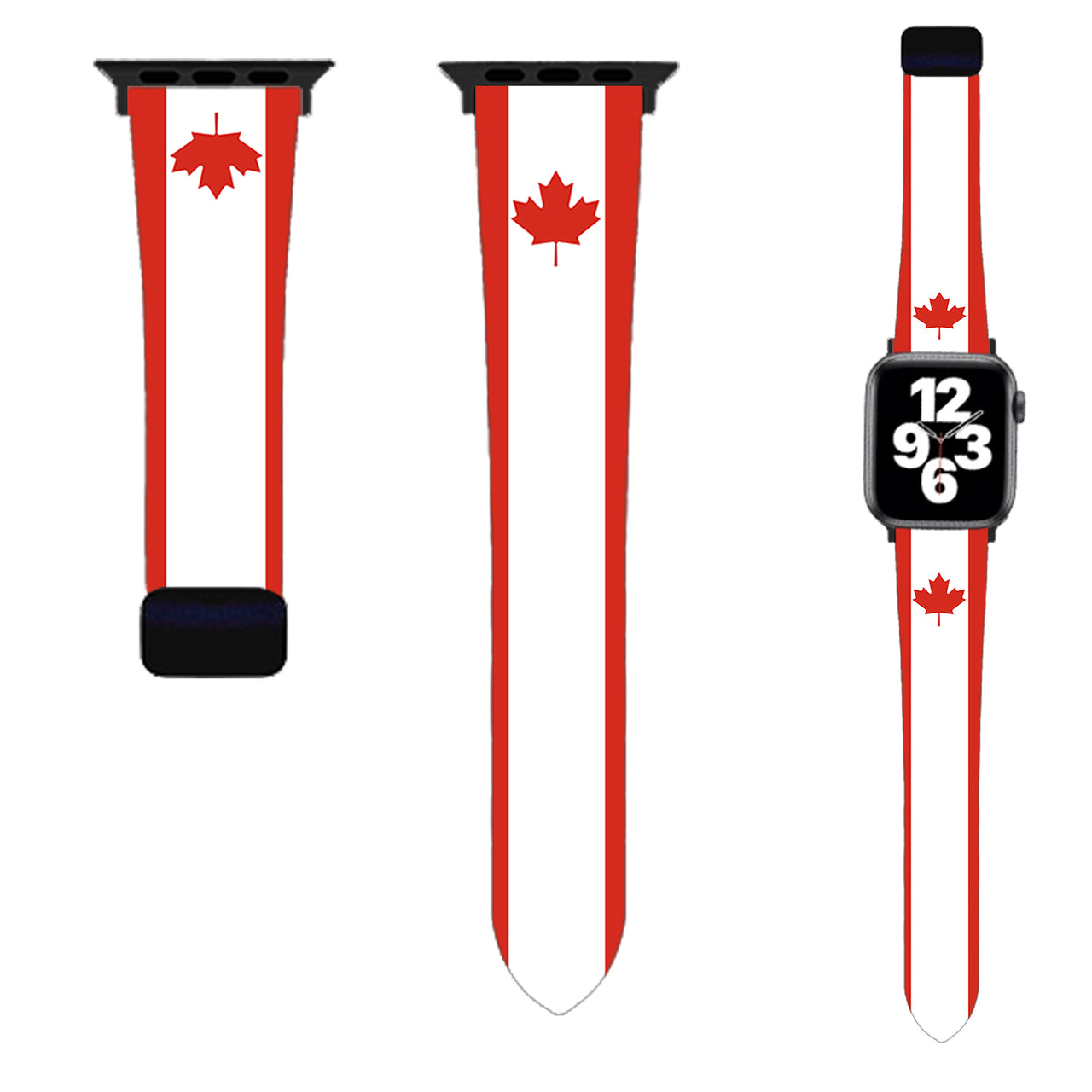 Canada Flag Designed Soft Silicone Apple Watch Bands