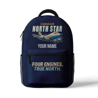 Thumbnail for Canadair C-4 Argonaut North Star - 3D Backpack - Cartoon + Name - Dark Blue