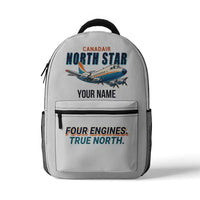 Thumbnail for Canadair C-4 Argonaut North Star - 3D Backpack - Cartoon + Name - White