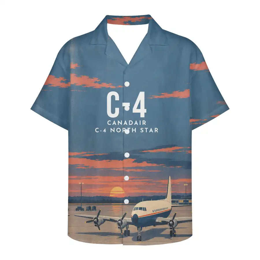 Canadair C-4 Argonaut North Star 3D All-Over Print Clothing - Hawaiian Shirt - 3D