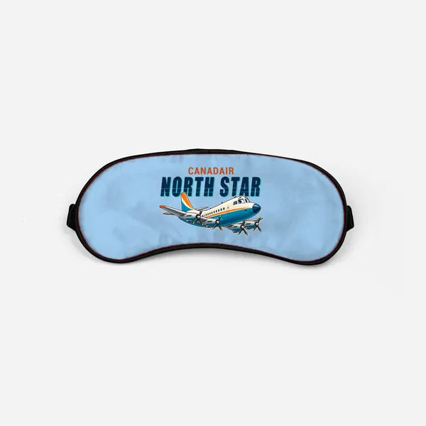 Canadair C-4 Argonaut North Star - Cartoon - Sleep Mask - Light Blue