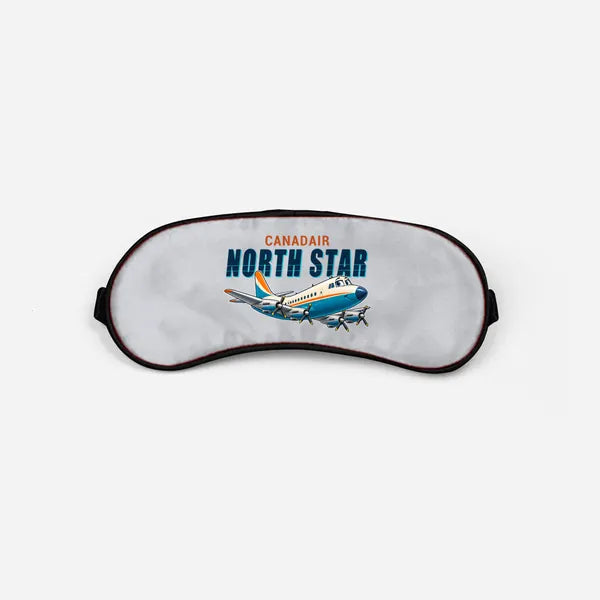 Canadair C-4 Argonaut North Star - Cartoon - Sleep Mask - Light Gray