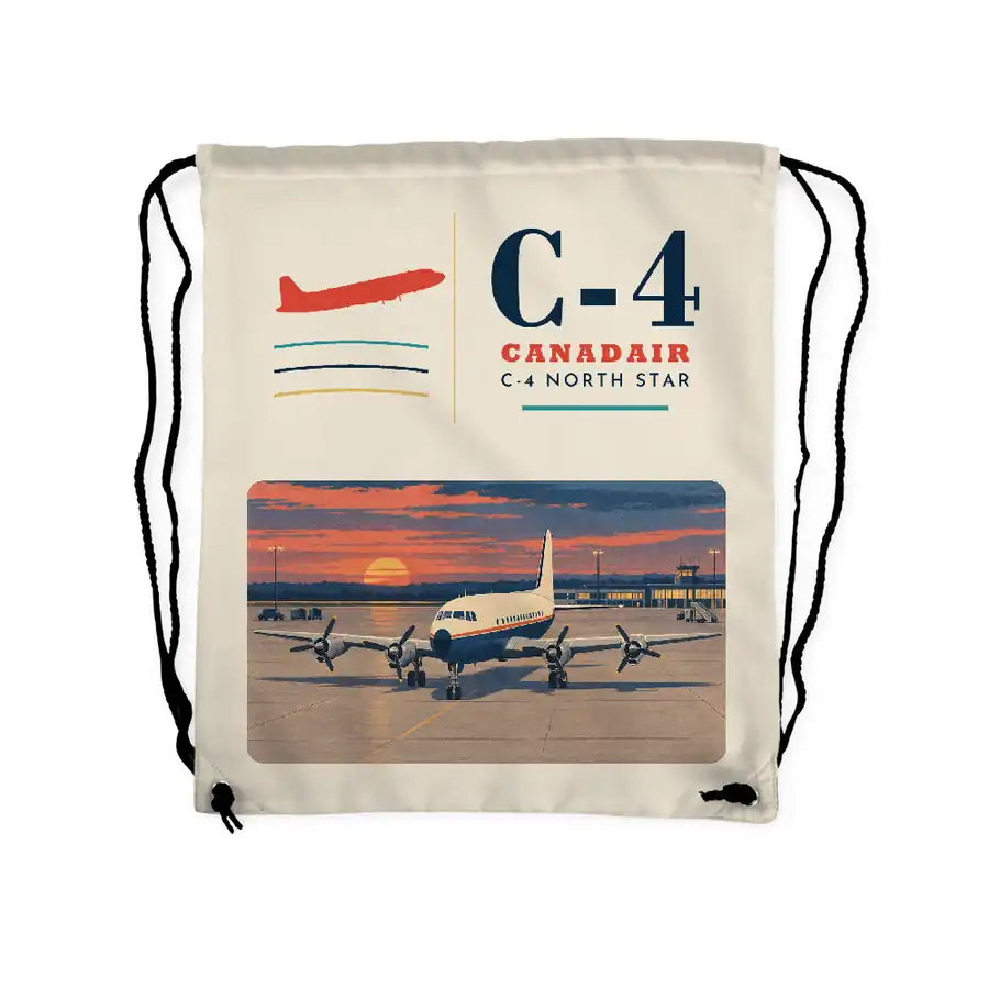 Canadair C-4 Argonaut North Star - Drawstring Bag - Classic - Beige