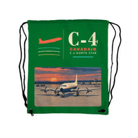 Thumbnail for Canadair C-4 Argonaut North Star - Drawstring Bag - Classic - Green