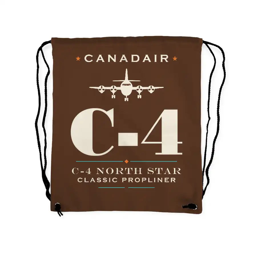 Canadair C-4 Argonaut North Star - Drawstring Bag - Heritage - Brown