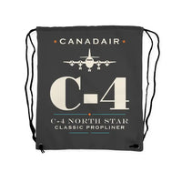 Thumbnail for Canadair C-4 Argonaut North Star - Drawstring Bag - Heritage - Gray