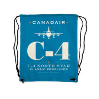Thumbnail for Canadair C-4 Argonaut North Star - Drawstring Bag - Heritage - Light Blue