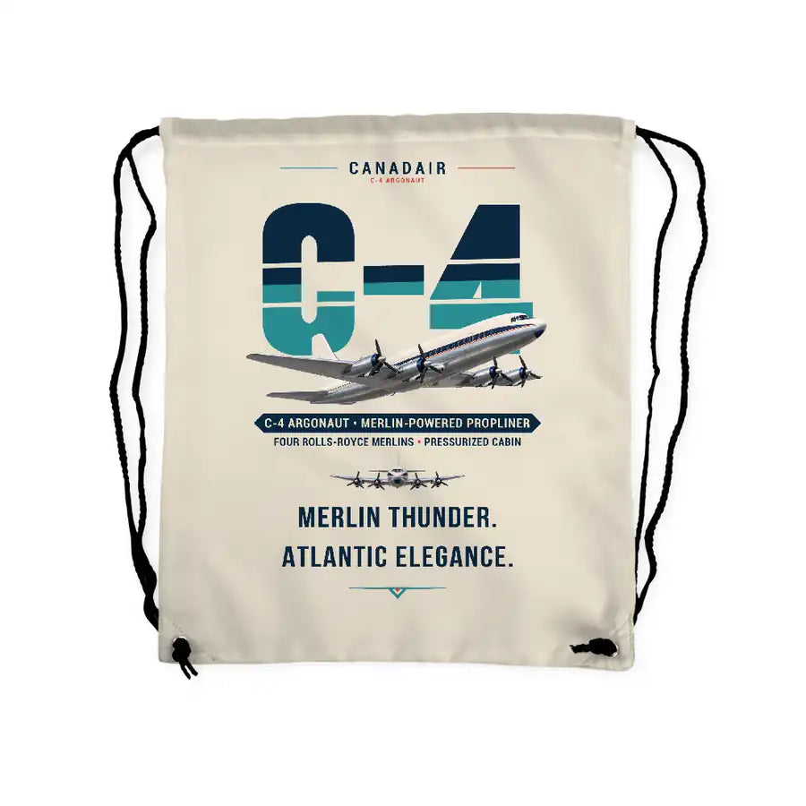 Canadair C-4 Argonaut North Star - Drawstring Bag - Original - Beige