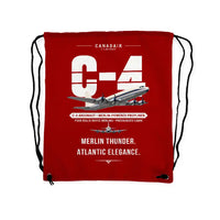 Thumbnail for Canadair C-4 Argonaut North Star - Drawstring Bag - Original - Red