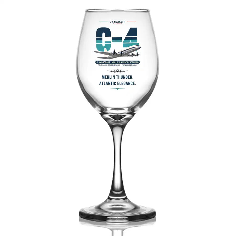Canadair C-4 Argonaut North Star - Original - Wine Glass
