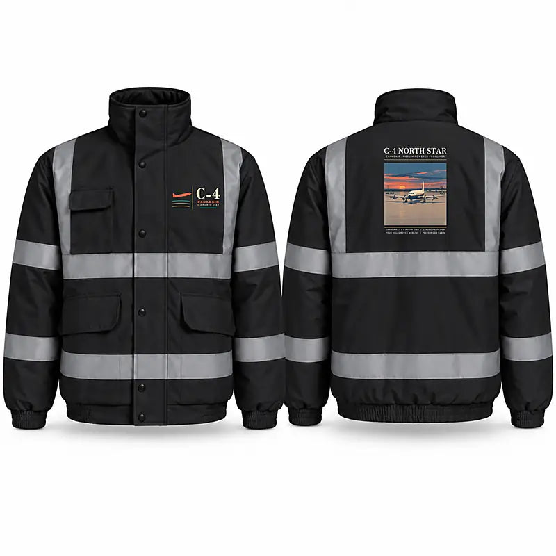 Canadair C-4 Argonaut North Star Reflective Winter Jackets - Poster - Black